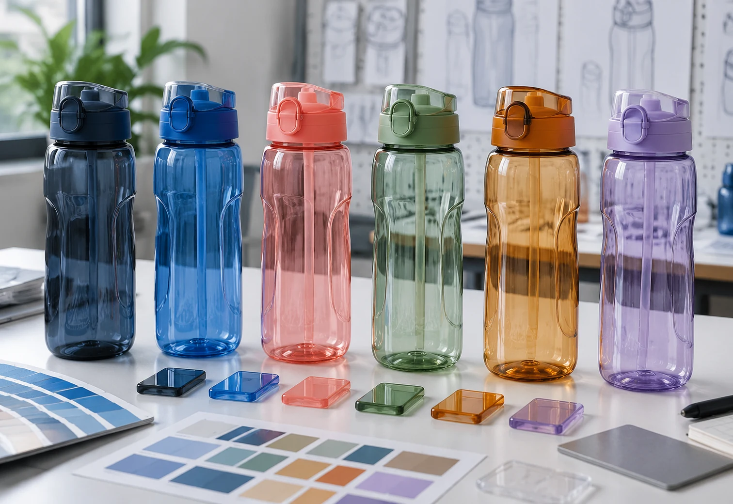 Color personalizado de botellas de agua: Pantone, muestras y control de producción | XUYI