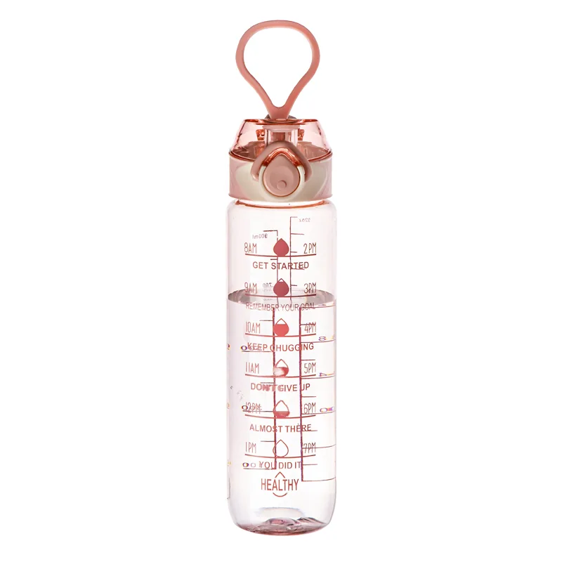 1000ml Clear Sports Water Bottle with Time Markers - product product catalog photo 3