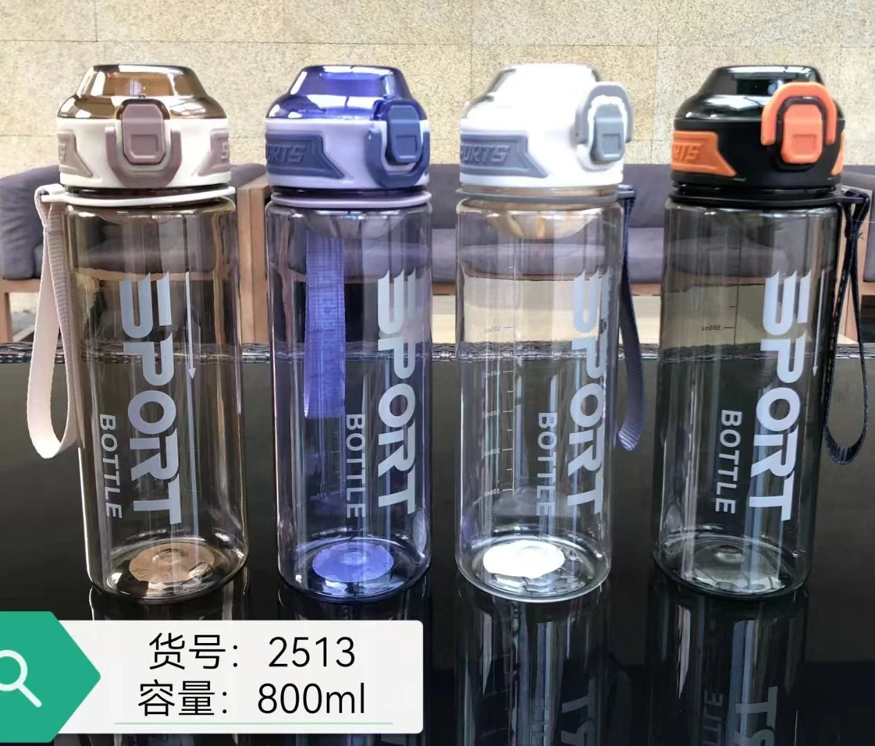 800ml Plastic Sports Water Bottle product catalog photo 2