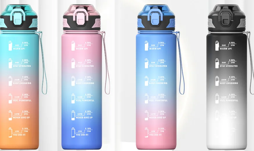 Botella de agua deportiva de plástico de 380 ml modelo 2400