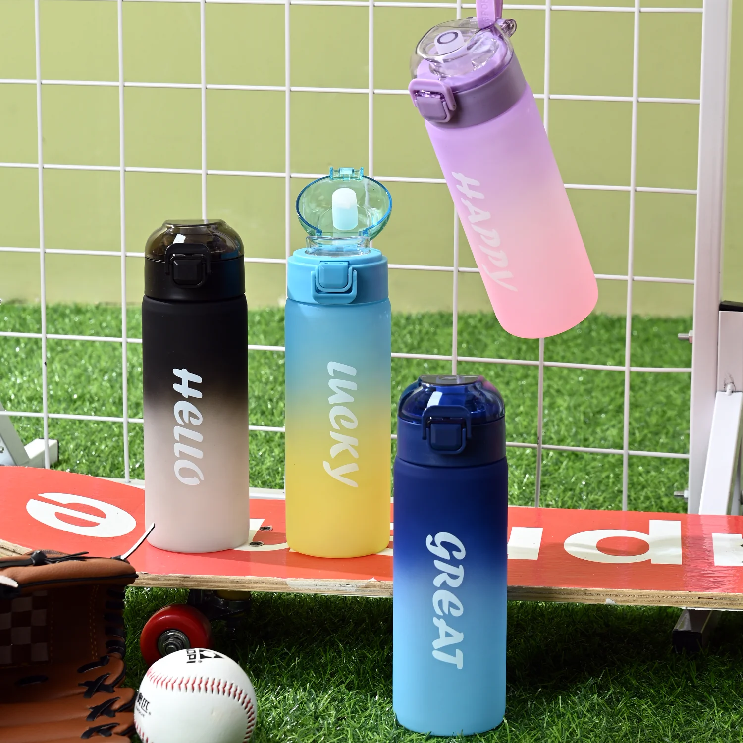 Botellas deportivas degradadas con asa - 3
